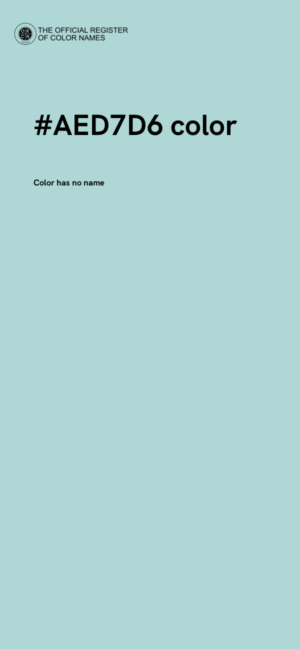 #AED7D6 color image