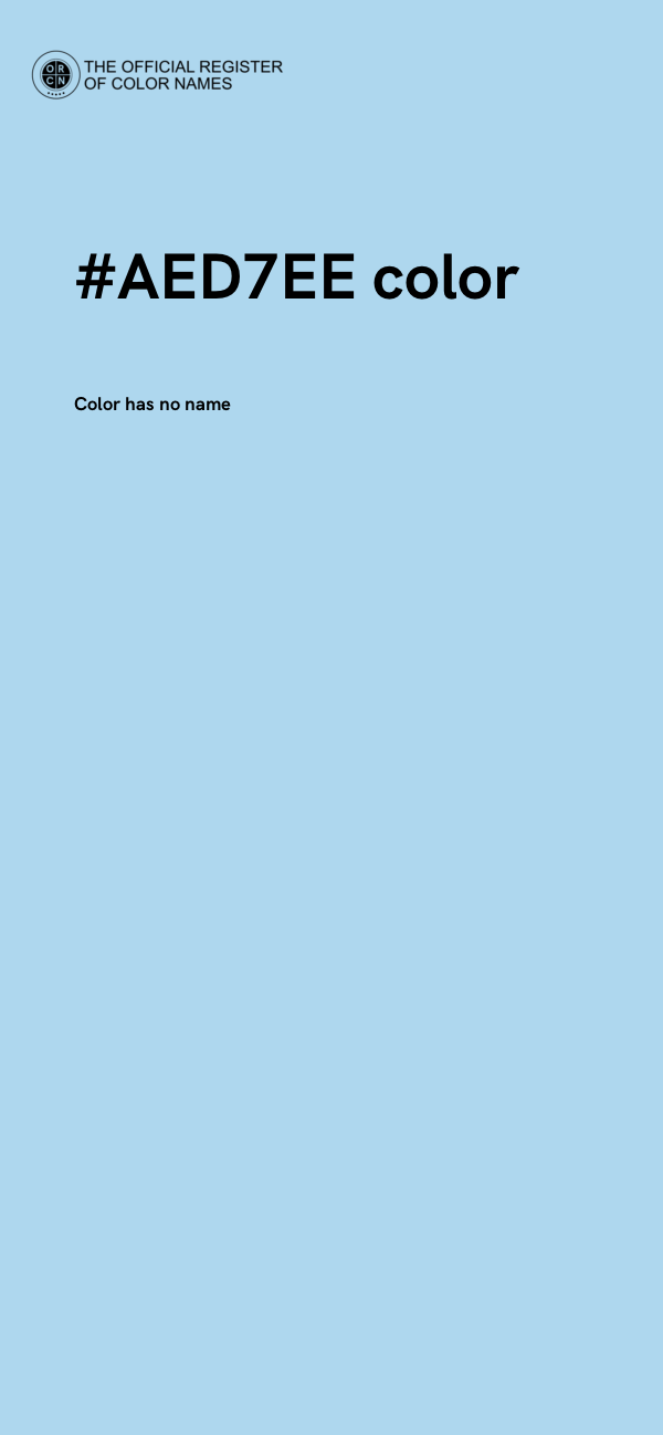 #AED7EE color image