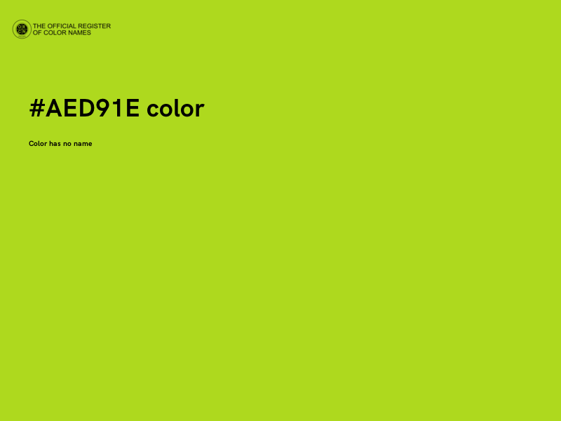 #AED91E color image