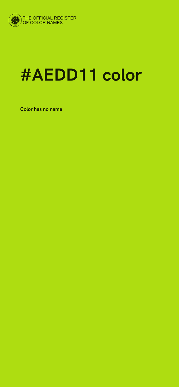 #AEDD11 color image