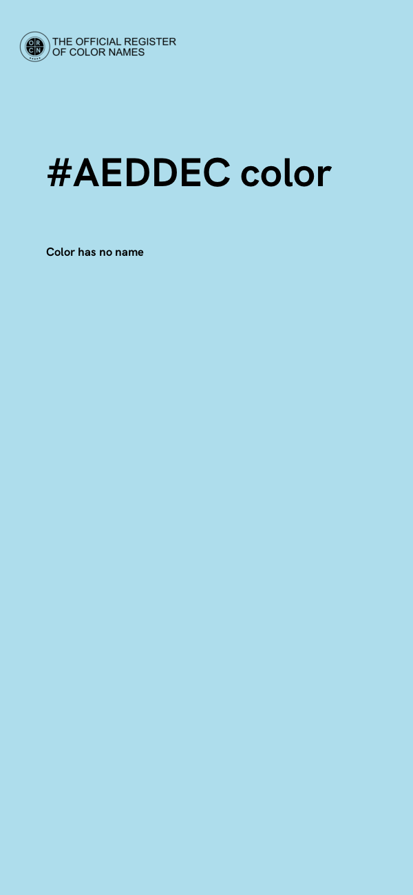 #AEDDEC color image