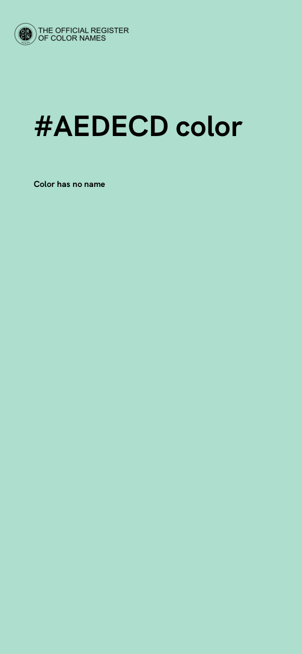 #AEDECD color image