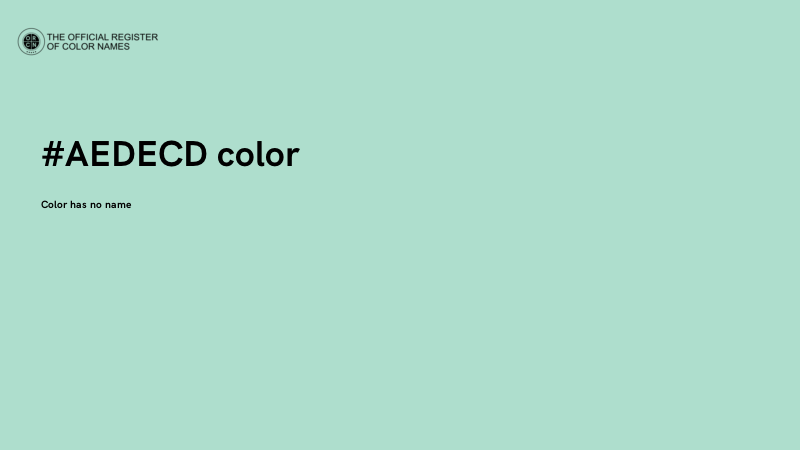 #AEDECD color image
