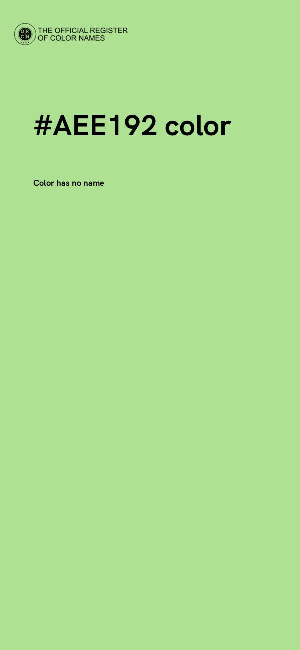 #AEE192 color image