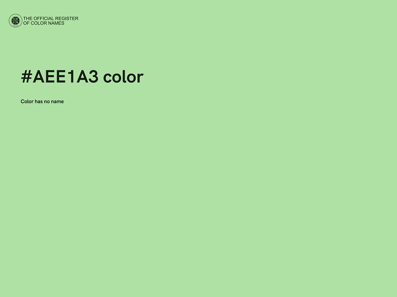 #AEE1A3 color image