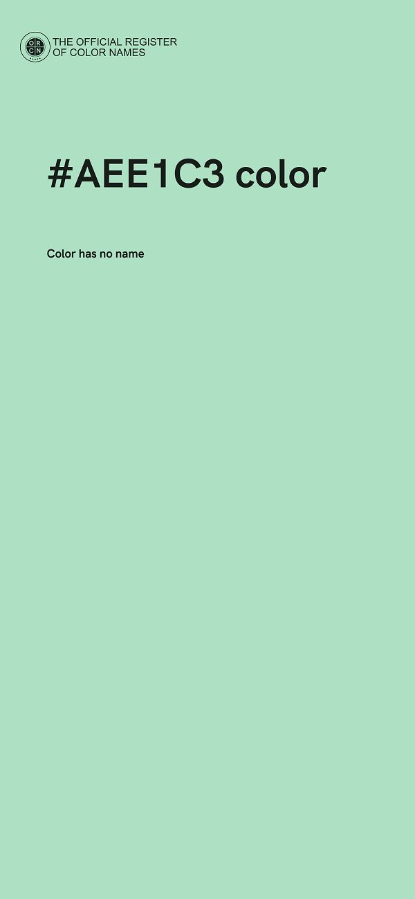 #AEE1C3 color image