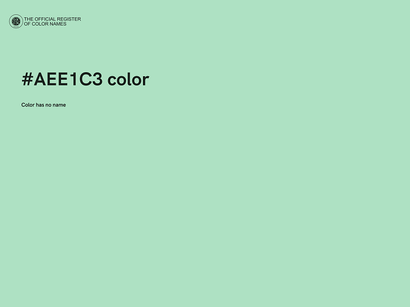 #AEE1C3 color image