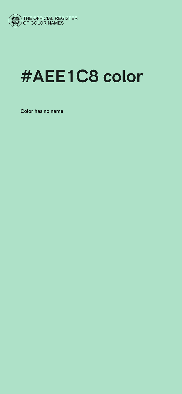 #AEE1C8 color image