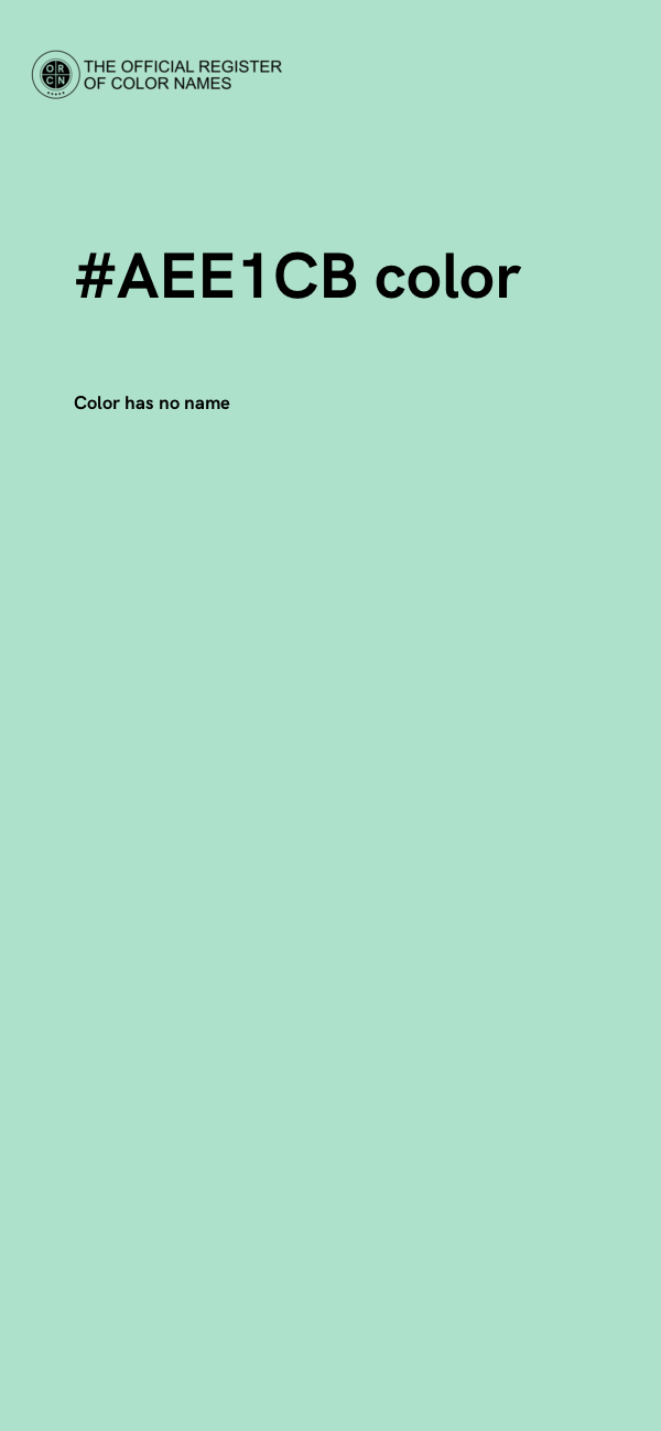#AEE1CB color image