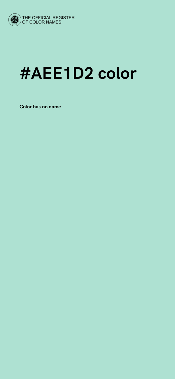 #AEE1D2 color image