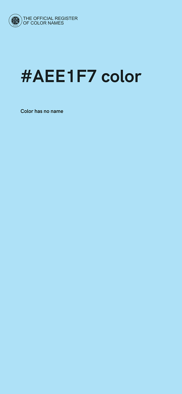 #AEE1F7 color image