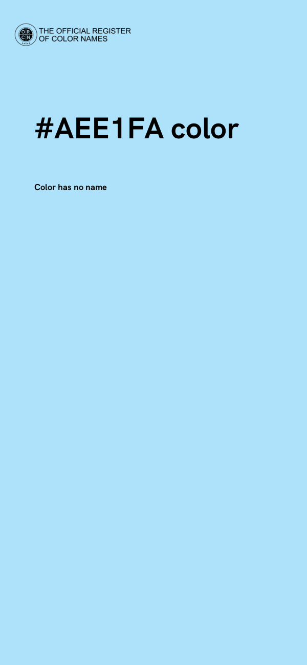 #AEE1FA color image