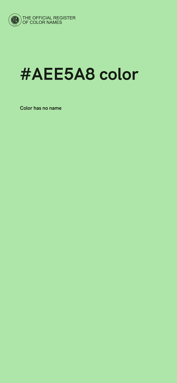 #AEE5A8 color image