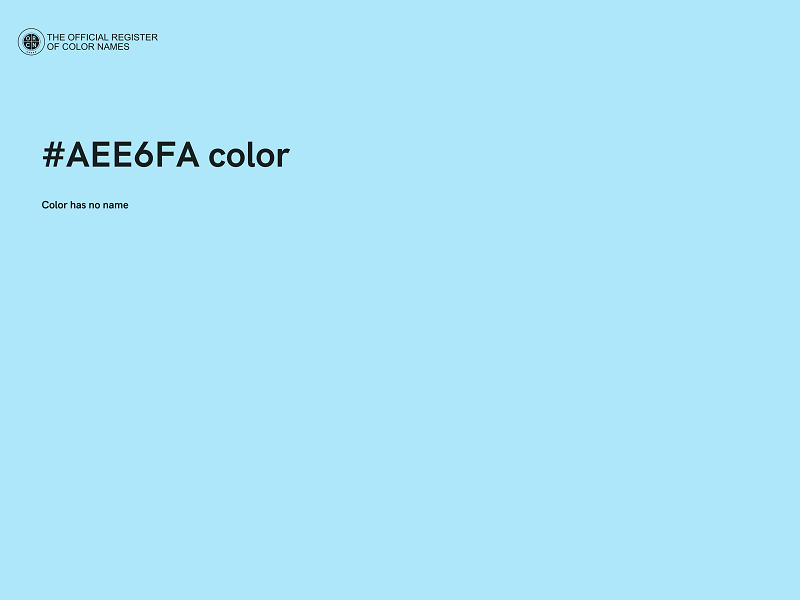 #AEE6FA color image