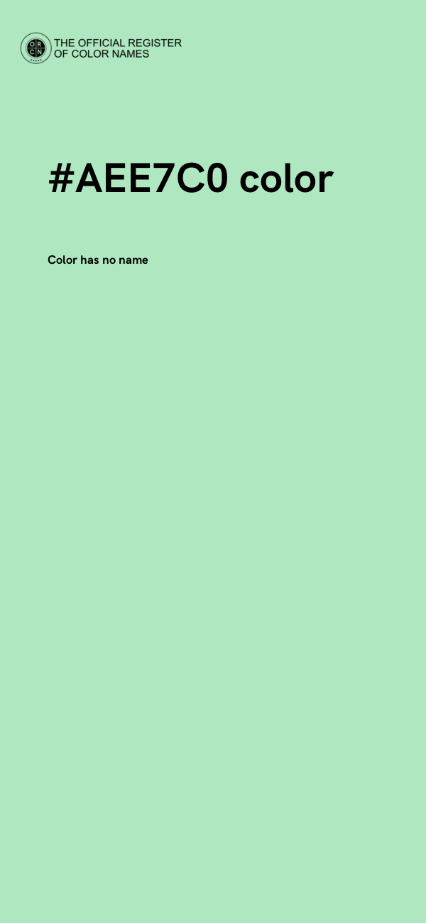#AEE7C0 color image