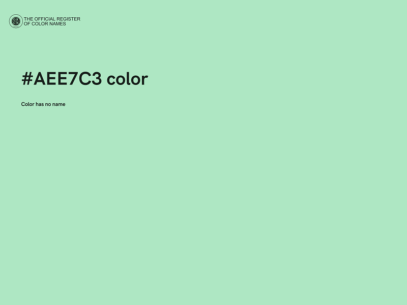 #AEE7C3 color image