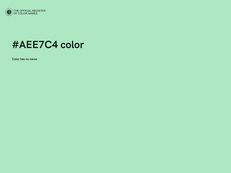 #AEE7C4 color image