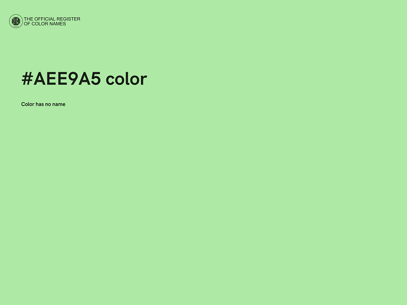 #AEE9A5 color image