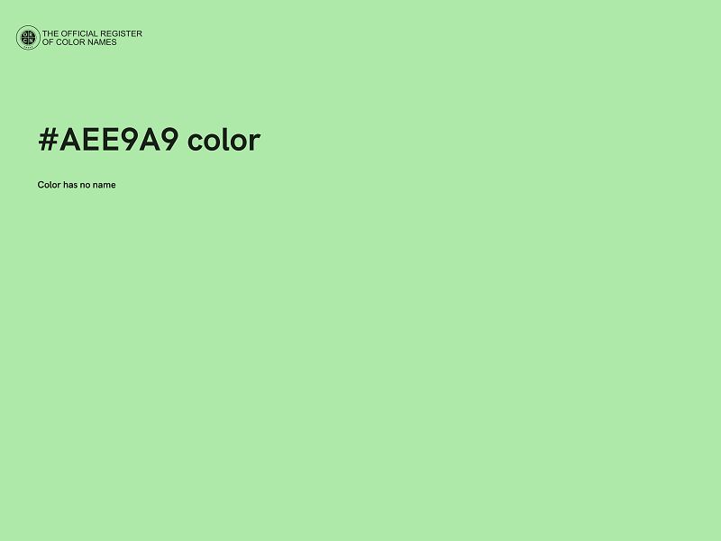 #AEE9A9 color image