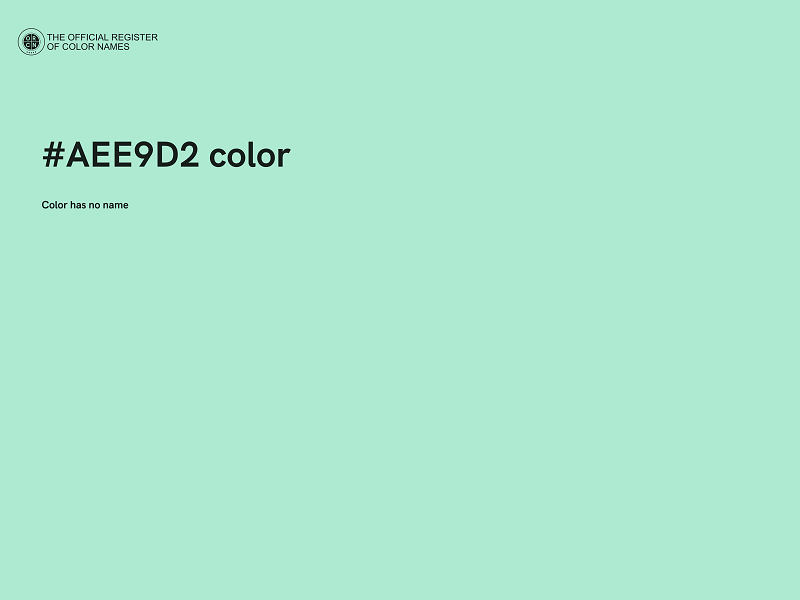 #AEE9D2 color image