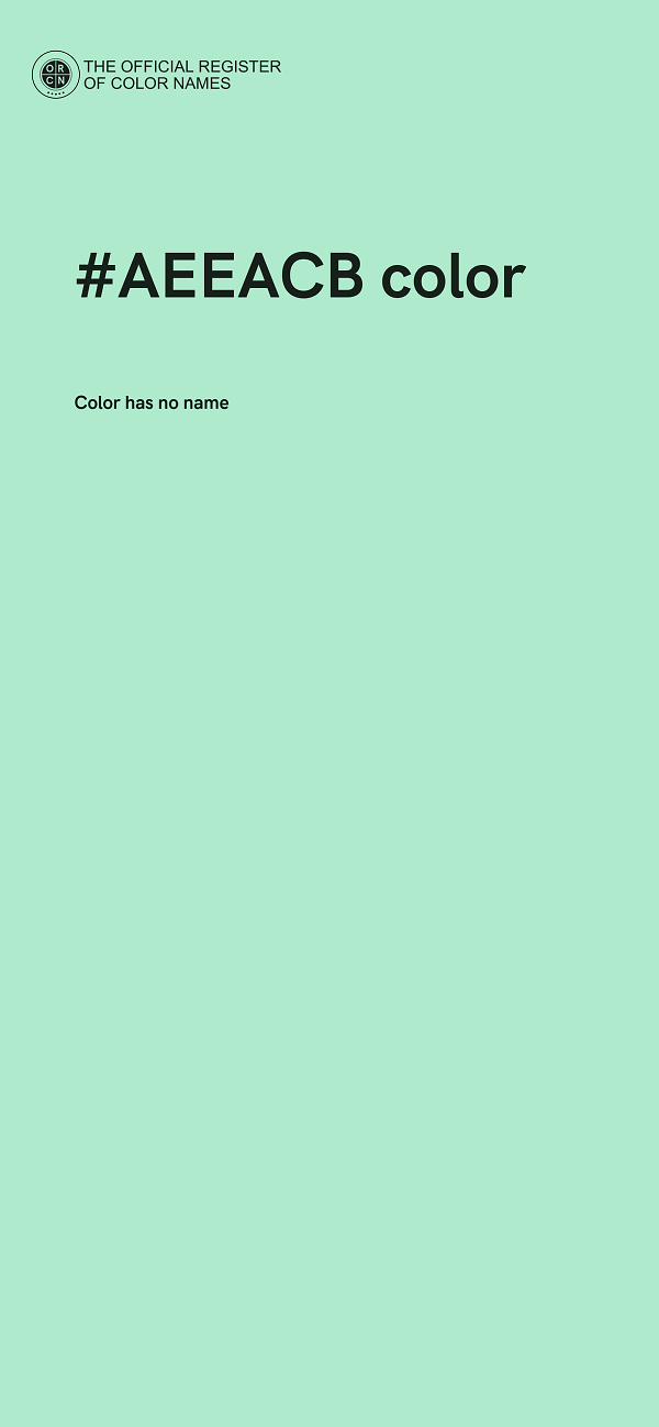 #AEEACB color image