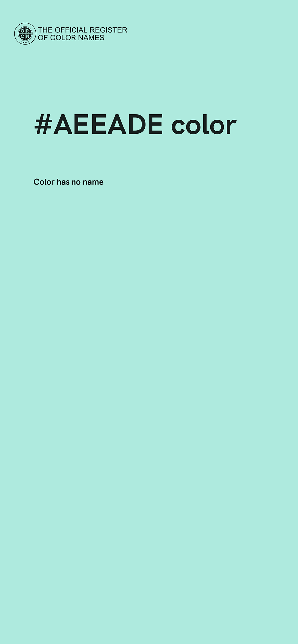 #AEEADE color image