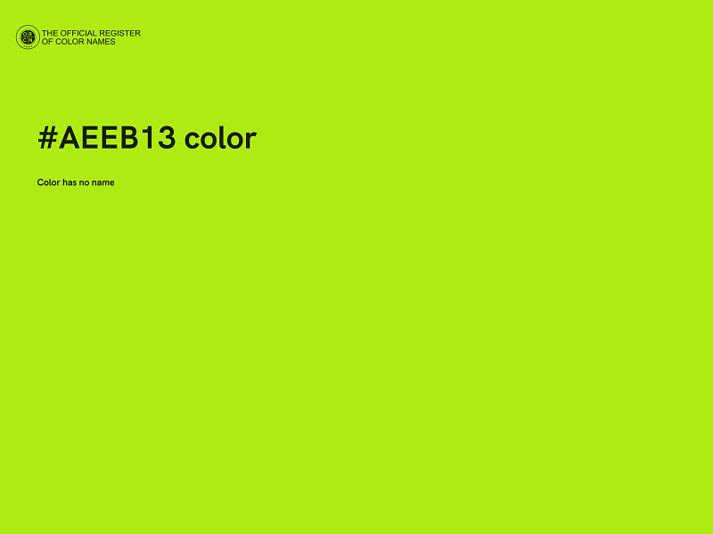 #AEEB13 color image