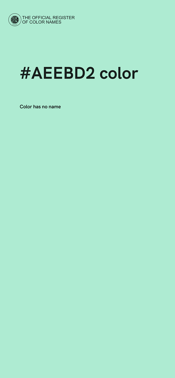 #AEEBD2 color image
