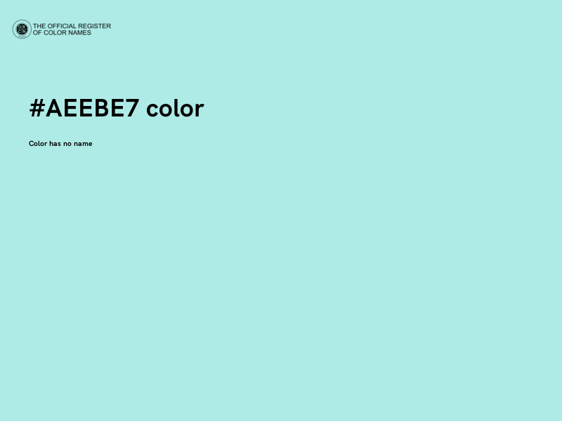 #AEEBE7 color image