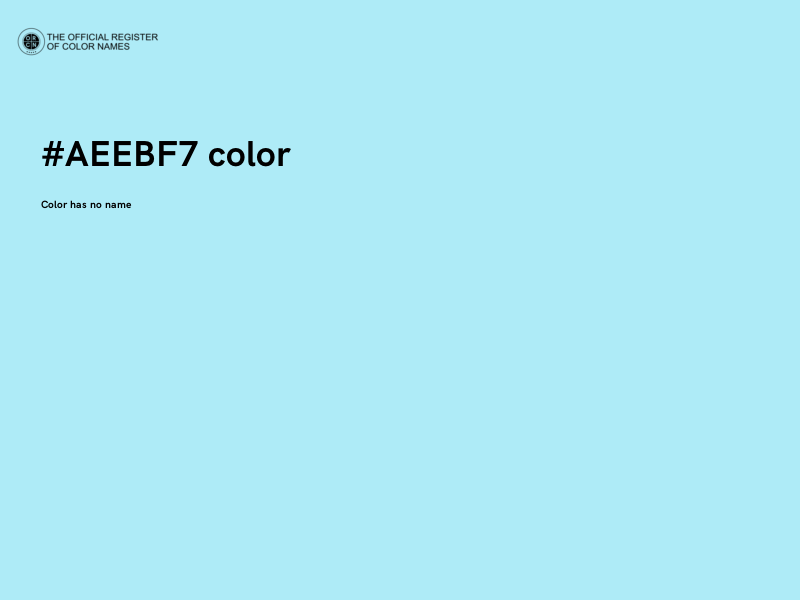 #AEEBF7 color image
