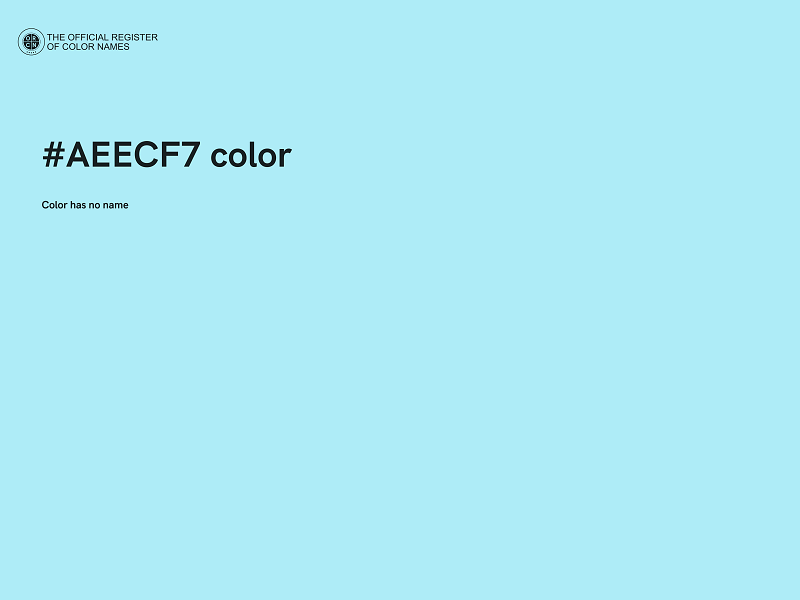 #AEECF7 color image