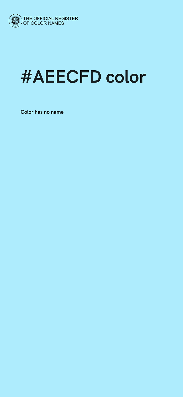 #AEECFD color image