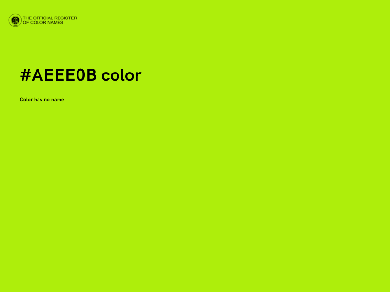 #AEEE0B color image
