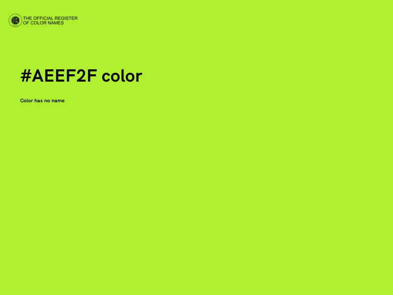 #AEEF2F color image