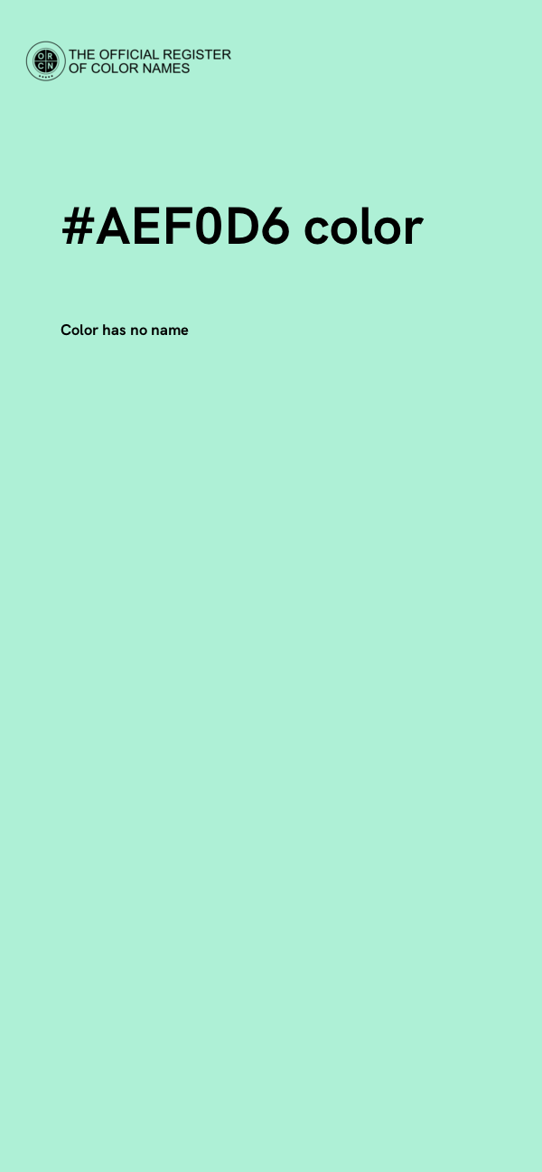 #AEF0D6 color image