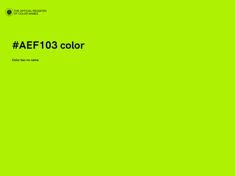 #AEF103 color image