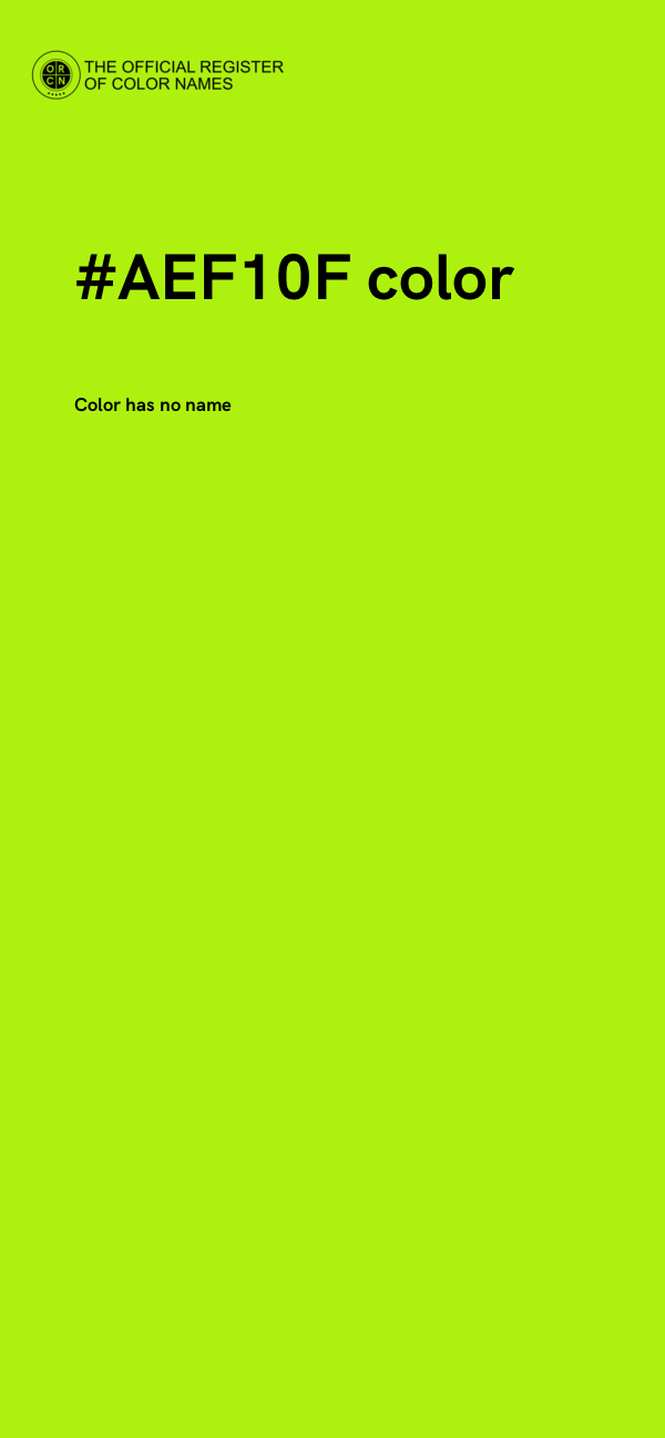 #AEF10F color image