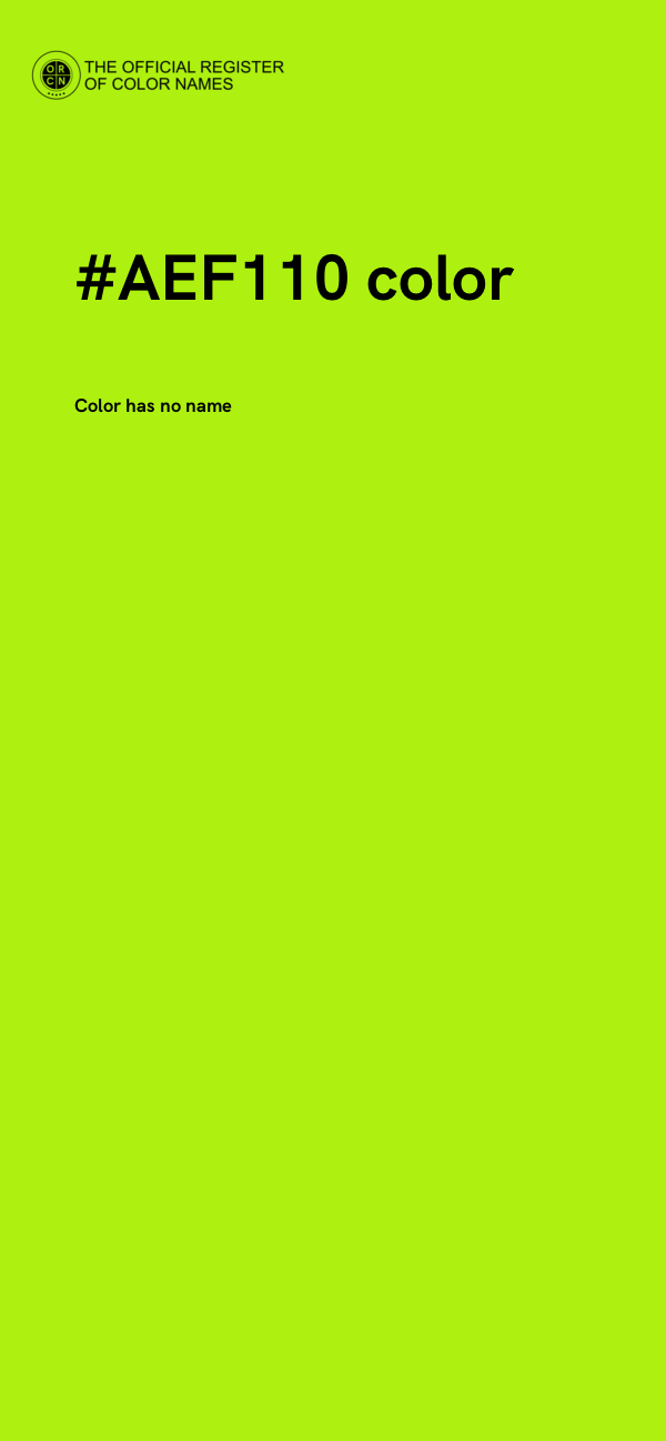 #AEF110 color image
