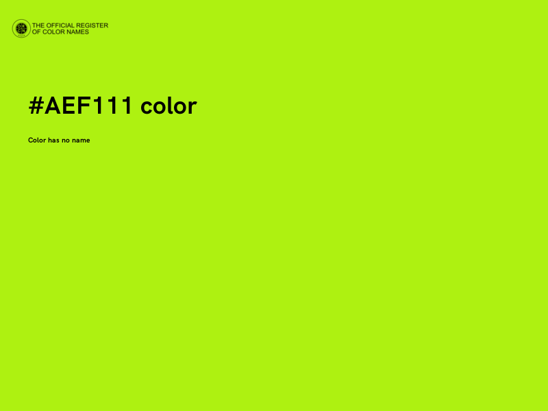 #AEF111 color image