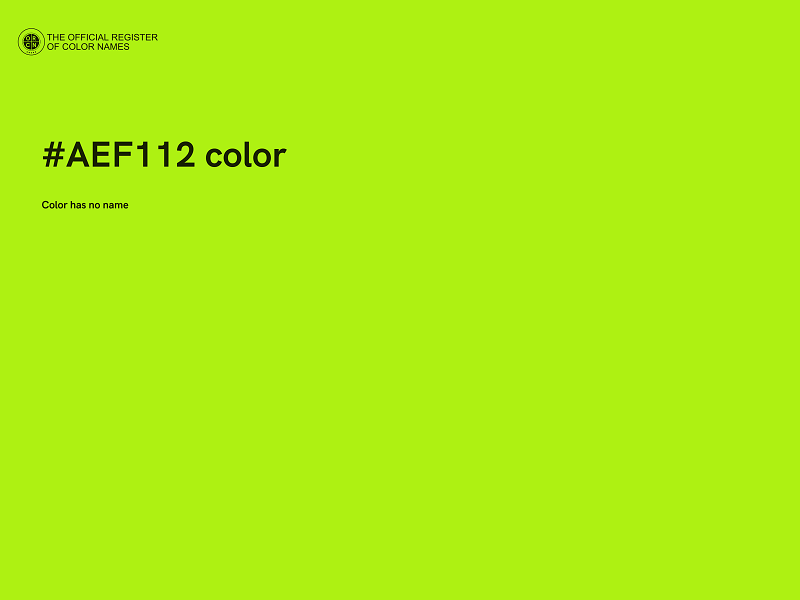 #AEF112 color image