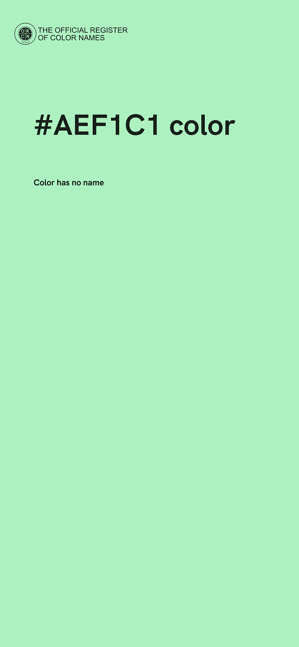 #AEF1C1 color image