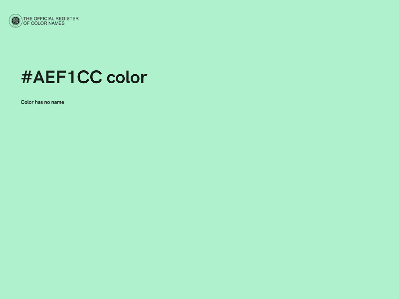 #AEF1CC color image