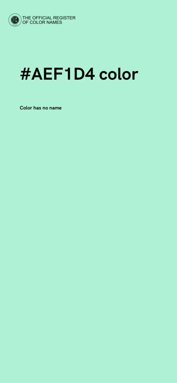#AEF1D4 color image
