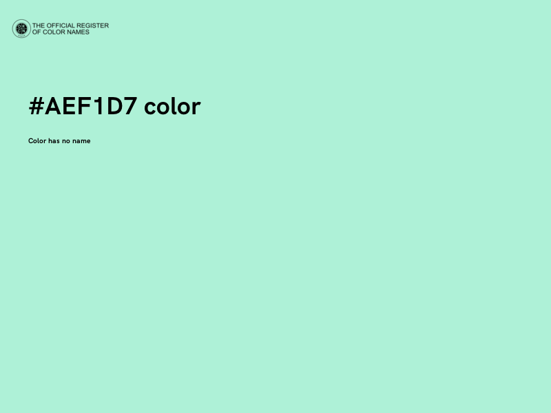 #AEF1D7 color image