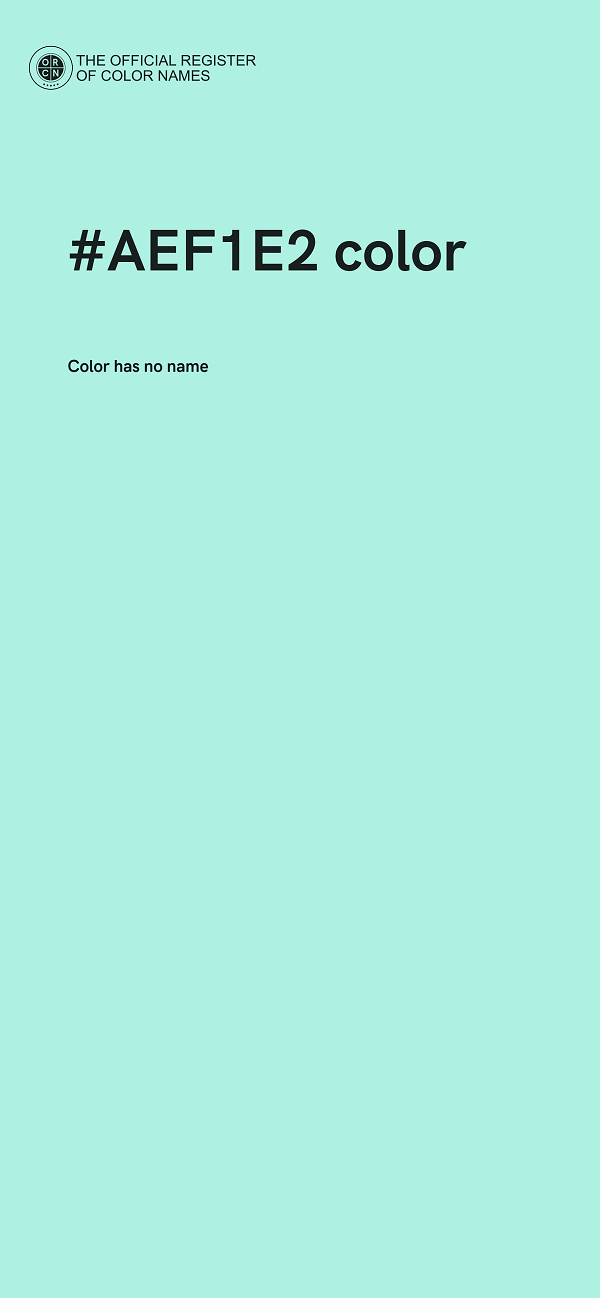 #AEF1E2 color image
