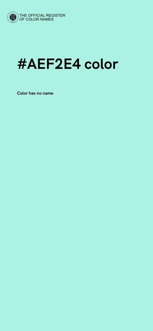 #AEF2E4 color image