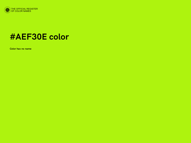 #AEF30E color image