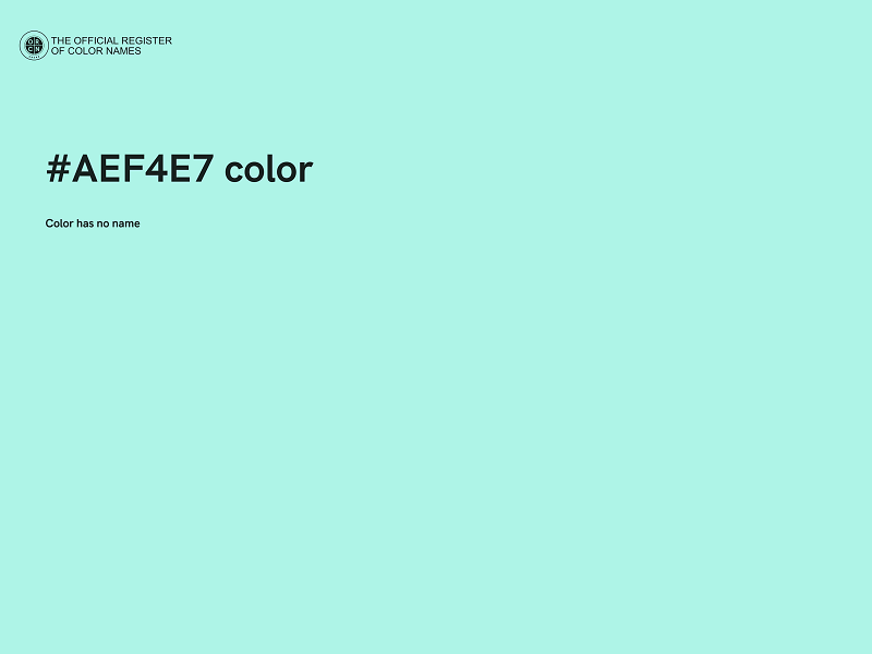 #AEF4E7 color image