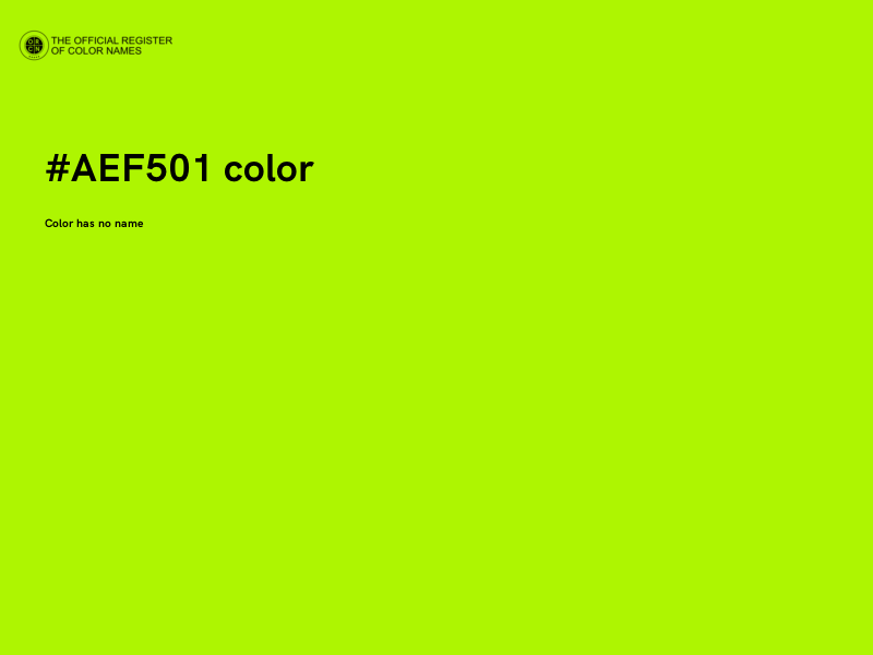 #AEF501 color image