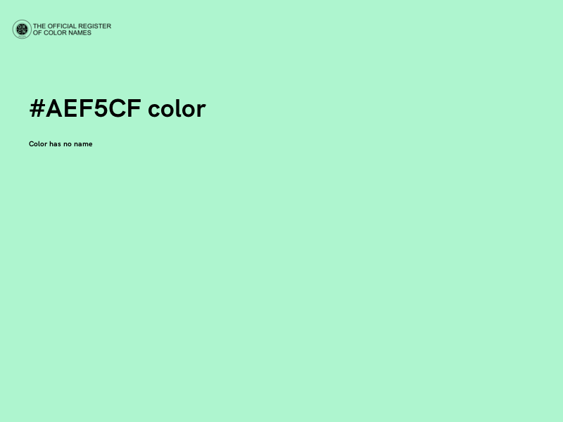 #AEF5CF color image